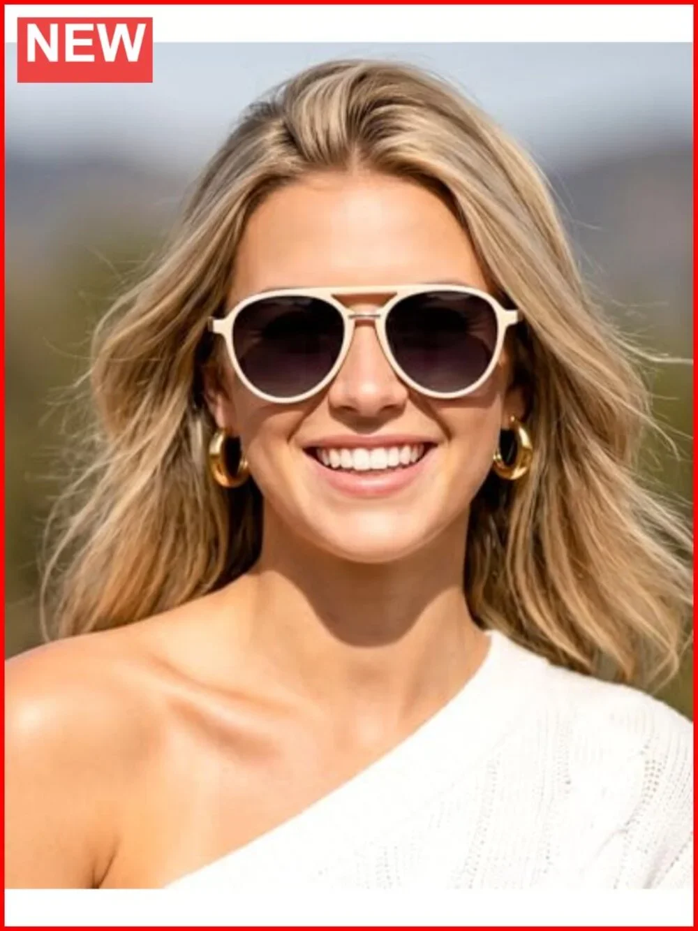 Retro Polarized Aviator Sunglasses UV400 Protection